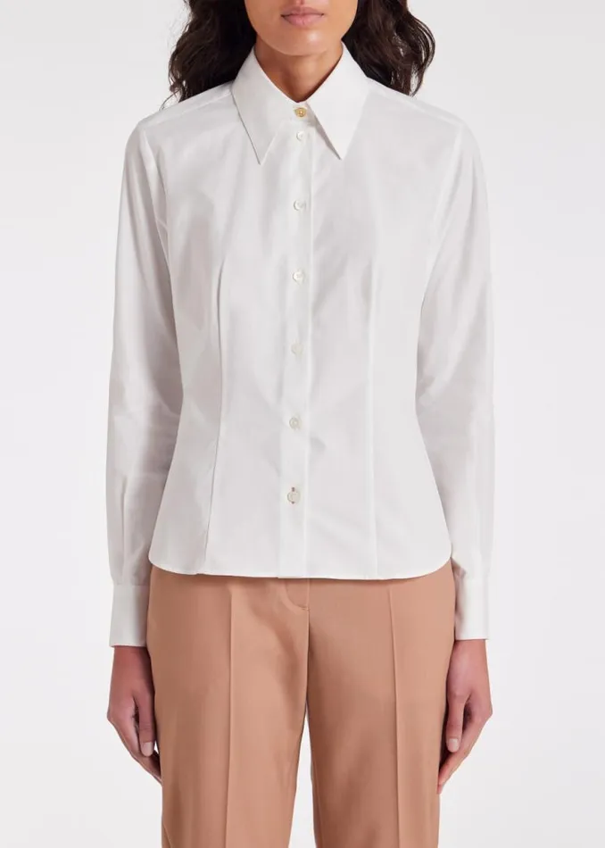 Womens Paul Smith Shirts White Cotton Shirt