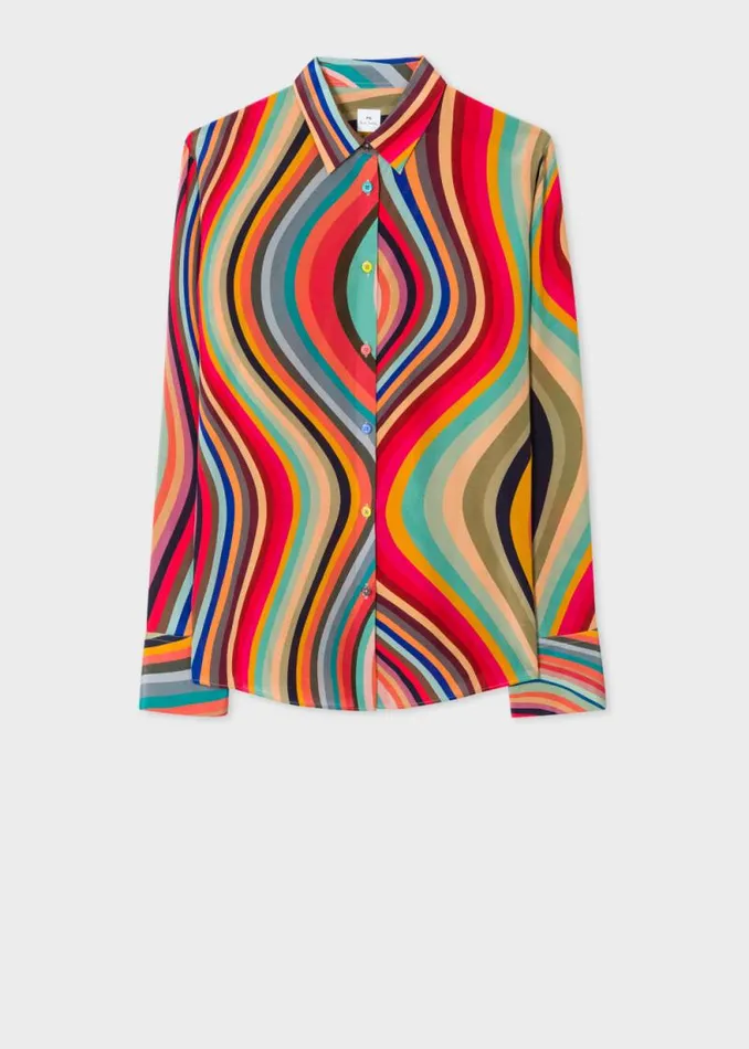 Womens Paul Smith Shirts Womens Swirl Silk Shirt Womens Paul Smith Shirts Womens Swirl Silk Shirt