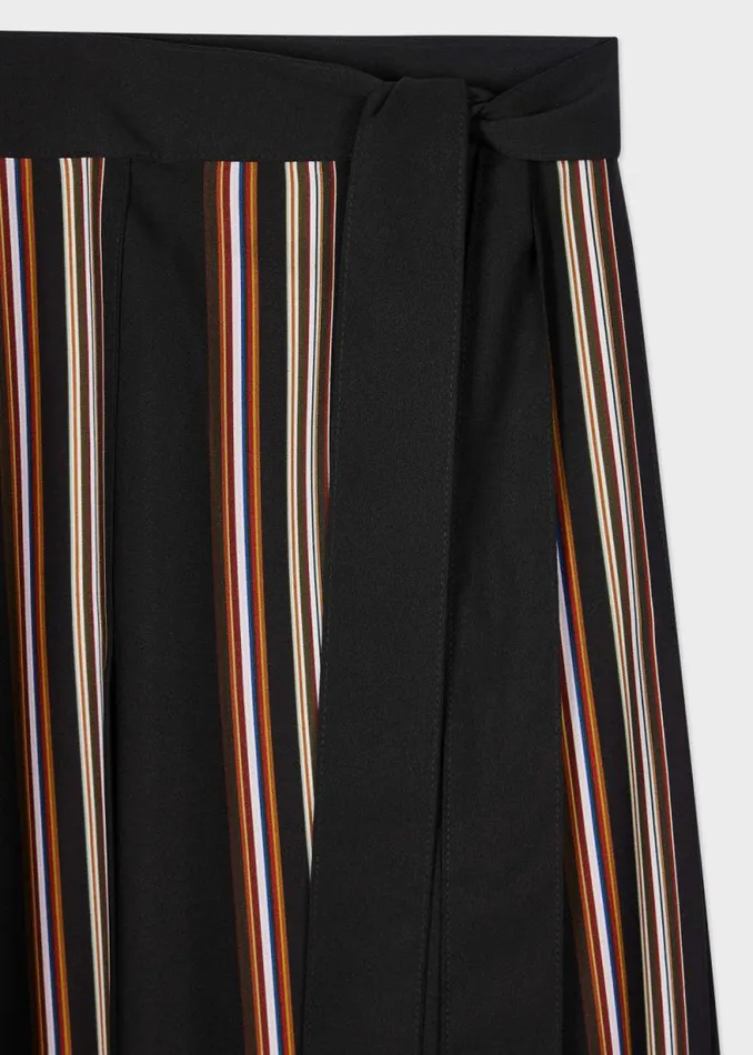 Womens Paul Smith Skirts and Shorts Black 039Signature Stripe039 Pleated Skirt Womens Paul Smith Skirts and Shorts Black 039Signature Stripe039 Pleated Skirt
