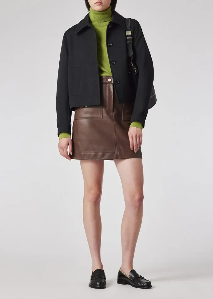 Womens Paul Smith Skirts and Shorts Brown Leather Skirt Womens Paul Smith Skirts and Shorts Brown Leather Skirt