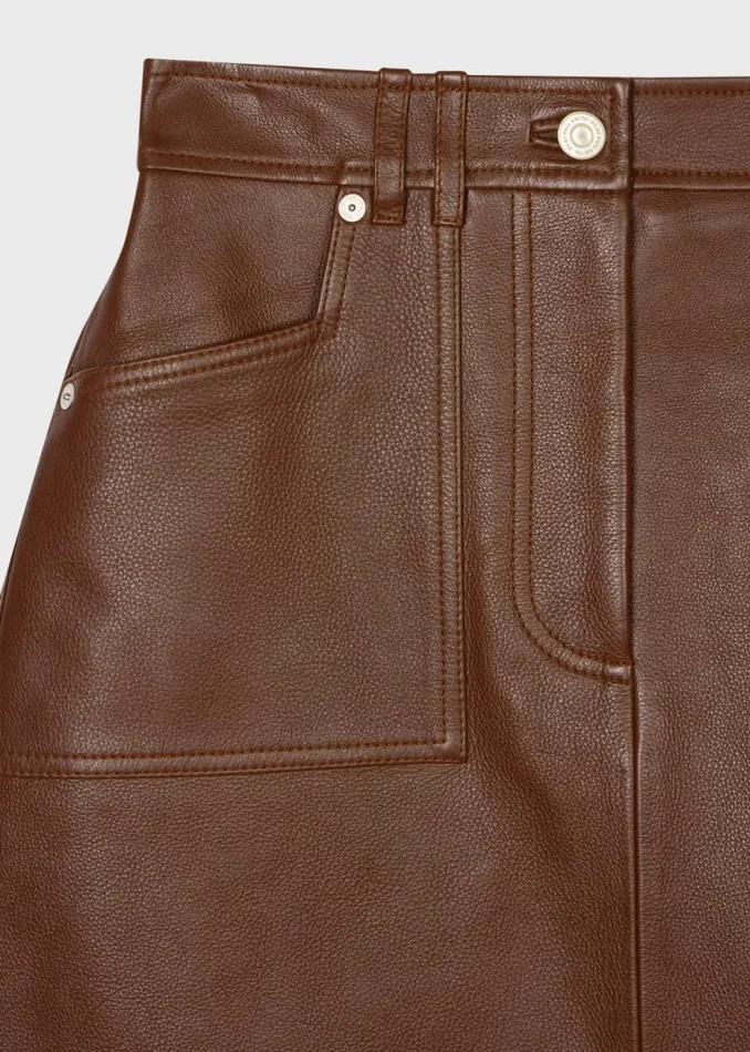 Womens Paul Smith Skirts and Shorts Brown Leather Skirt Womens Paul Smith Skirts and Shorts Brown Leather Skirt