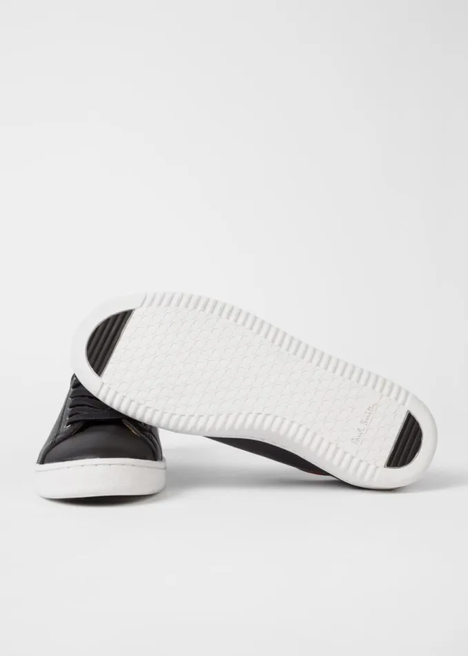 Womens Paul Smith Sneakers Black Leather 039Miyata039 Sneakers With 039Swirl039 Trim Womens Paul Smith Sneakers Black Leather 039Miyata039 Sneakers With 039Swirl039 Trim