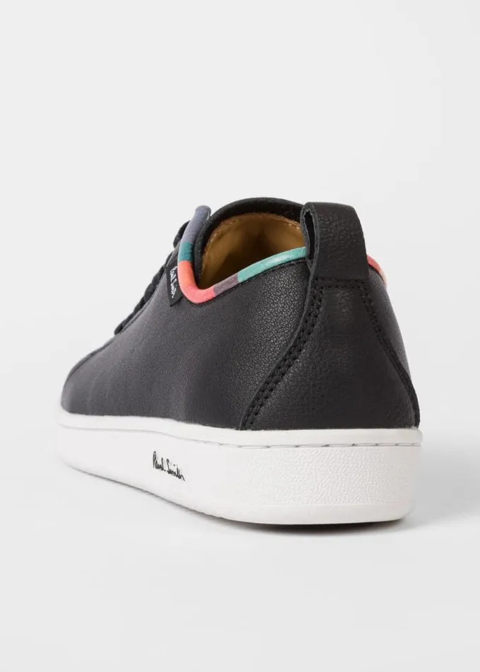 Womens Paul Smith Sneakers Black Leather 039Miyata039 Sneakers With 039Swirl039 Trim Womens Paul Smith Sneakers Black Leather 039Miyata039 Sneakers With 039Swirl039 Trim