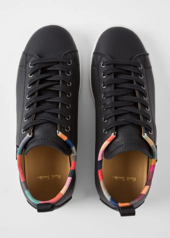 Womens Paul Smith Sneakers Black Leather 039Miyata039 Sneakers With 039Swirl039 Trim Womens Paul Smith Sneakers Black Leather 039Miyata039 Sneakers With 039Swirl039 Trim