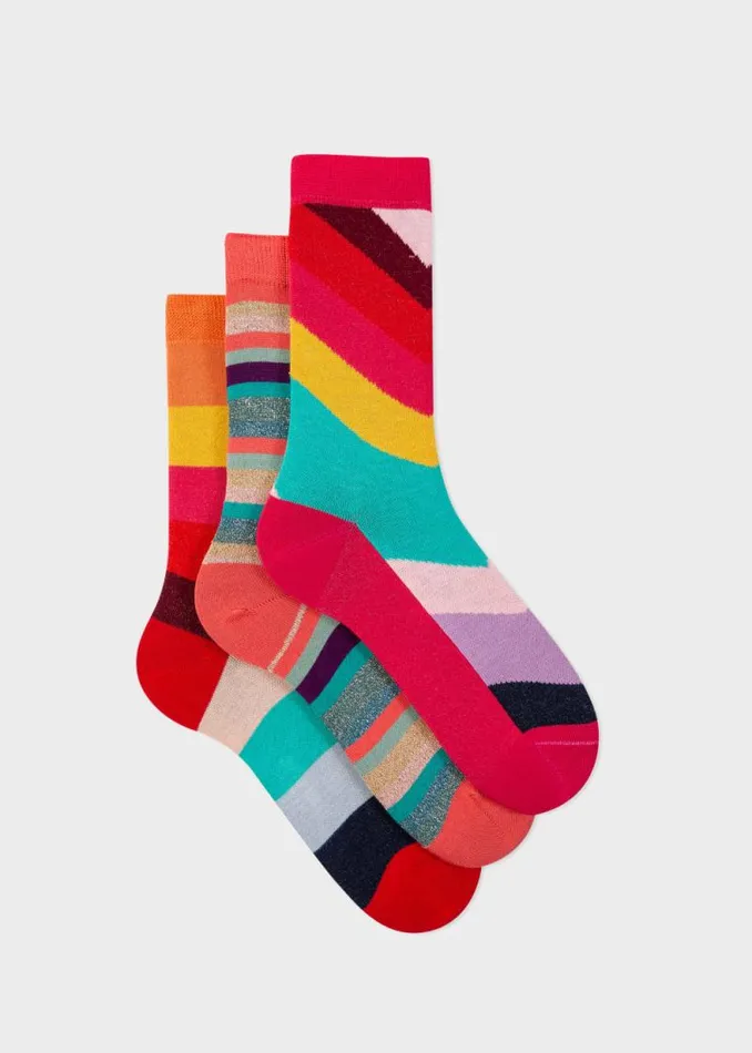Womens Paul Smith Socks 039Swirl039 Socks Three Pack