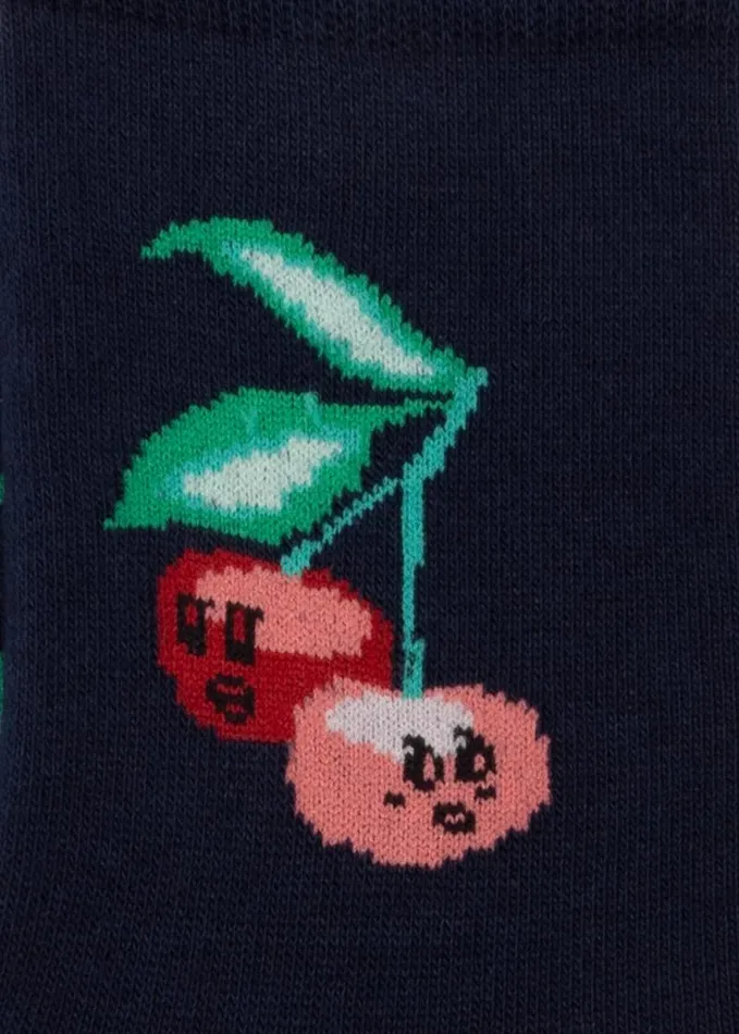 Womens Paul Smith Socks Navy 039Cherry039 Socks