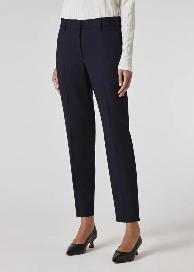 Womens Paul Smith Suits A Suit To Travel In 8211 Navy TaperedFit Wool Pants