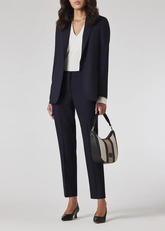 Womens Paul Smith Suits A Suit To Travel In 8211 Navy TaperedFit Wool Pants Womens Paul Smith Suits A Suit To Travel In 8211 Navy TaperedFit Wool Pants