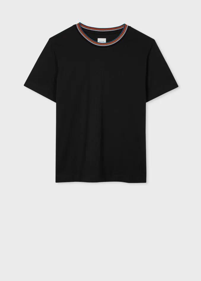 Womens Paul Smith TShirts Black 039Signature Stripe039 Crew Neck TShirt Womens Paul Smith TShirts Black 039Signature Stripe039 Crew Neck TShirt