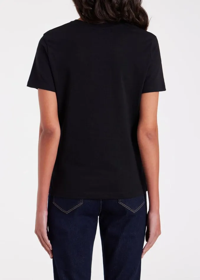 Womens Paul Smith TShirts Black Zebra Logo Cotton TShirt