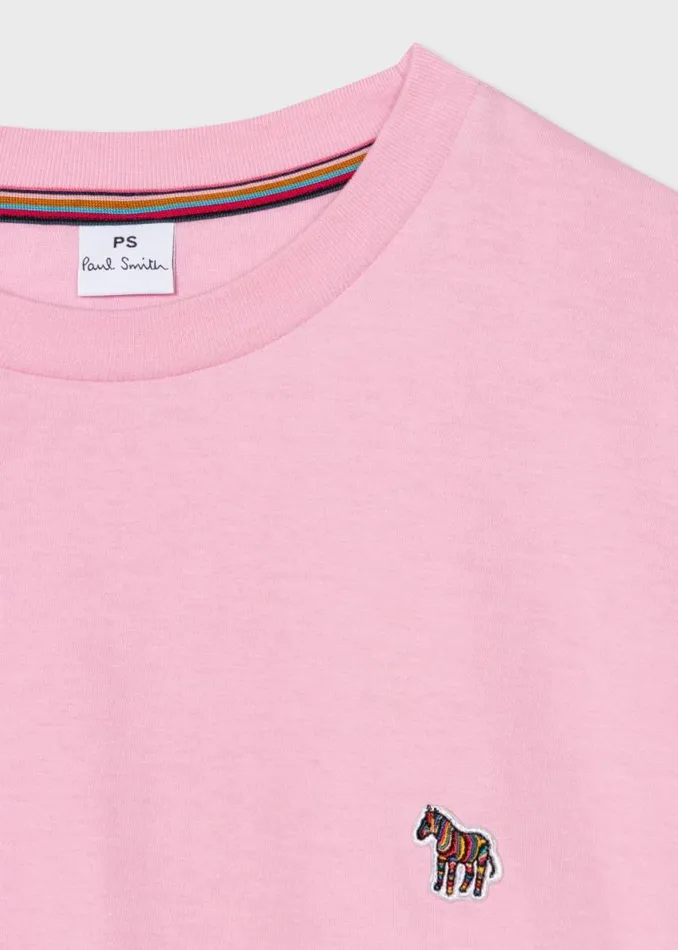 Womens Paul Smith TShirts Pink Zebra Logo LongSleeve TShirt Womens Paul Smith TShirts Pink Zebra Logo LongSleeve TShirt