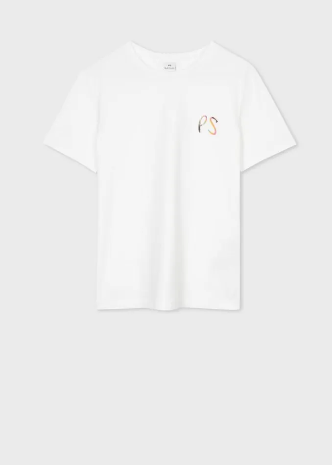 Womens Paul Smith TShirts White 039Swirl039 PS Logo TShirt