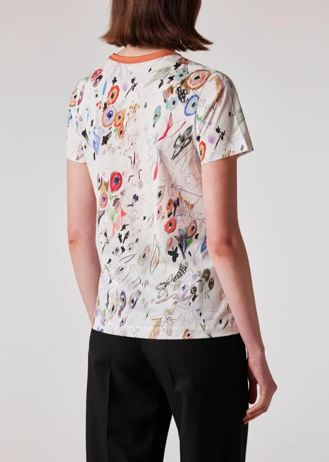 Womens Paul Smith Tops 039Sketchbook Botanical039 TShirt Womens Paul Smith Tops 039Sketchbook Botanical039 TShirt
