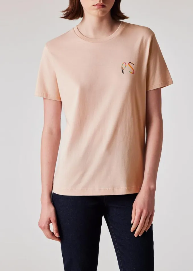 Womens Paul Smith Tops Brown 039Swirl039 PS Logo TShirt