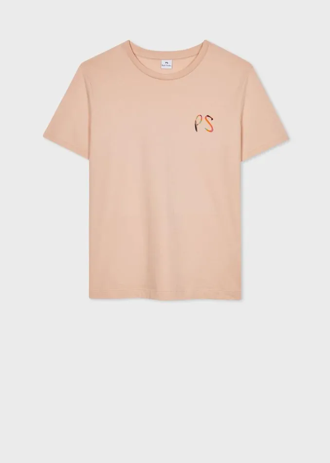 Womens Paul Smith Tops Brown 039Swirl039 PS Logo TShirt Womens Paul Smith Tops Brown 039Swirl039 PS Logo TShirt
