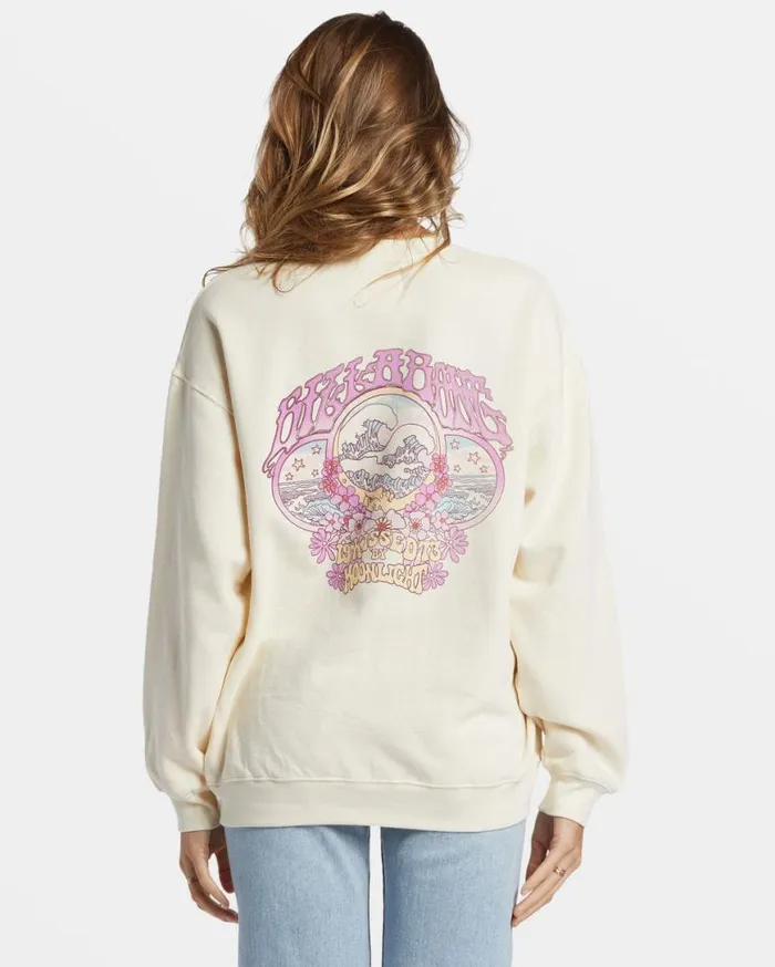 Womens Ride In Oversized Crewneck Sweatshirt White Cap 1 Billabong Sweatshirts and Fleece Womens Ride In Oversized Crewneck Sweatshirt White Cap 1 Billabong Sweatshirts and Fleece