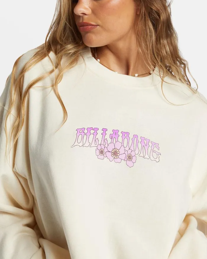 Womens Ride In Oversized Crewneck Sweatshirt White Cap 1 Billabong Sweatshirts and Fleece Womens Ride In Oversized Crewneck Sweatshirt White Cap 1 Billabong Sweatshirts and Fleece