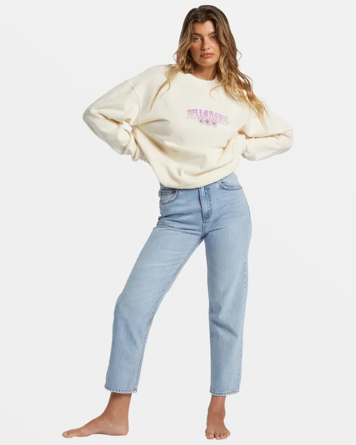 Womens Ride In Oversized Crewneck Sweatshirt White Cap 1 Billabong Sweatshirts and Fleece Womens Ride In Oversized Crewneck Sweatshirt White Cap 1 Billabong Sweatshirts and Fleece