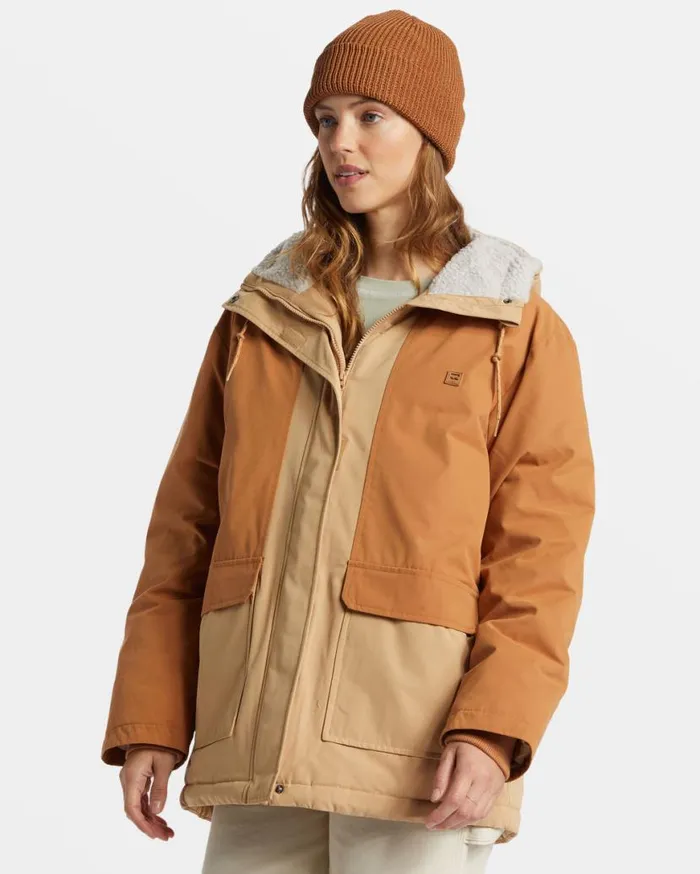 Womens Road To Laguna Hooded Parka Jacket Wet Sand Billabong Jackets Womens Road To Laguna Hooded Parka Jacket Wet Sand Billabong Jackets