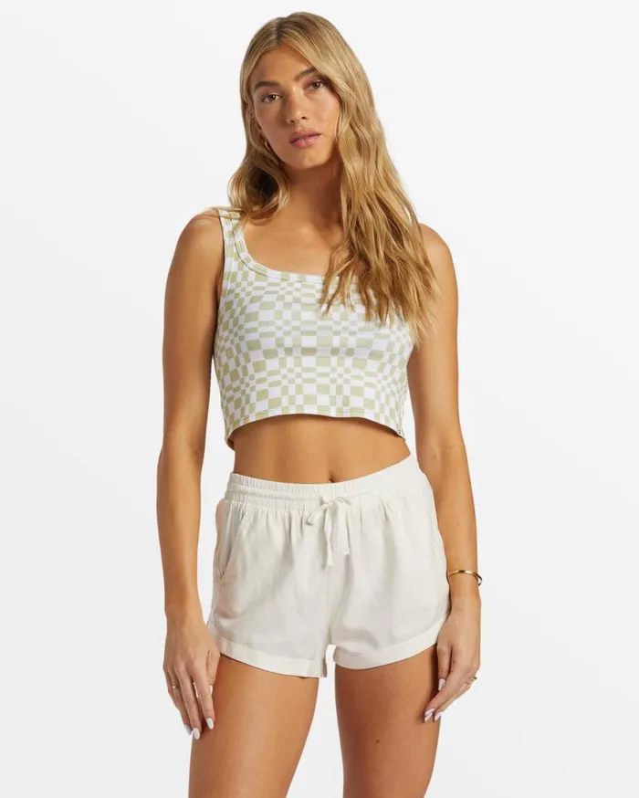 Womens Road Trippin Elastic Waist Shorts Salt Crystal Billabong Shorts