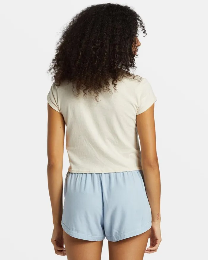Womens Road Trippin Elastic Waist Shorts Washed Chambray Billabong Shorts Womens Road Trippin Elastic Waist Shorts Washed Chambray Billabong Shorts