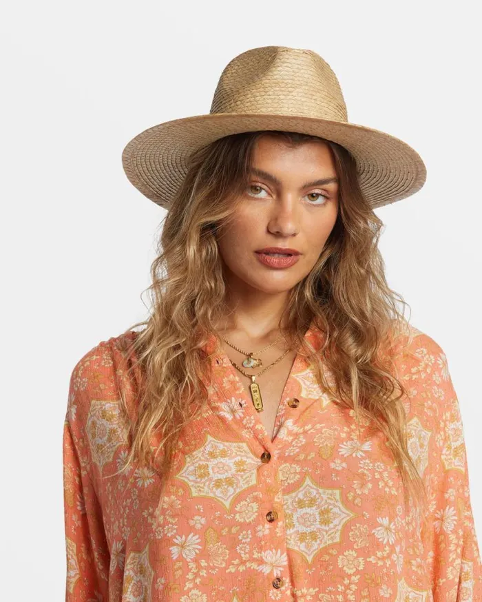 Womens Seafaring Straw Hat Natural Billabong Hats and Beanies