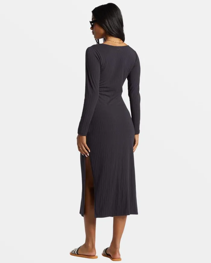 Womens Second Look Midi Dress Black Sands Billabong Dresses