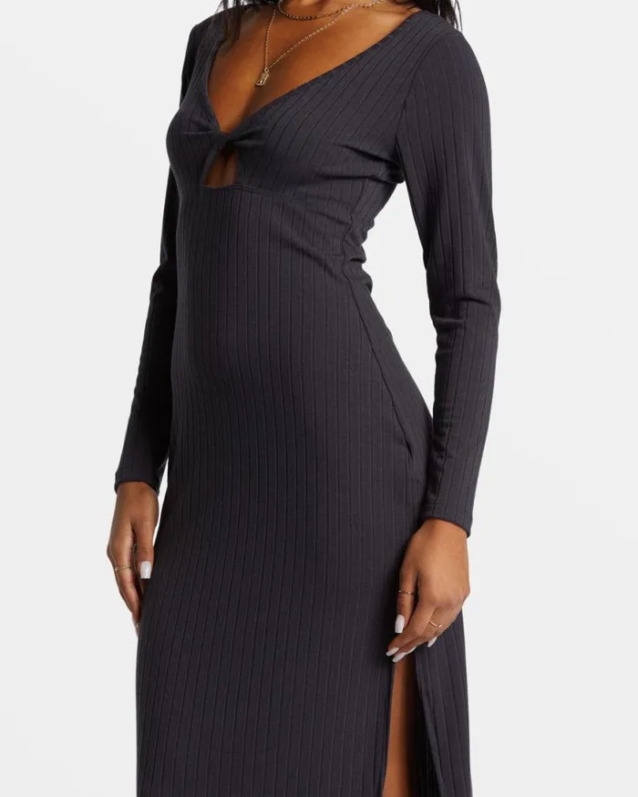Womens Second Look Midi Dress Black Sands Billabong Dresses