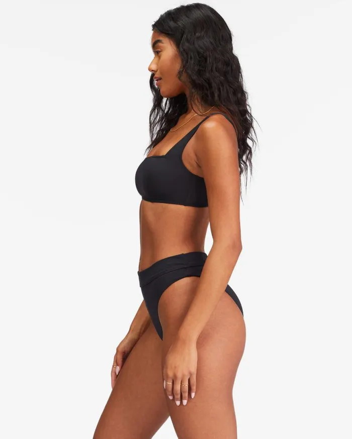 Womens Sol Searcher Maui Rider Bikini Bottoms Black Pebble Billabong Bikini Bottoms