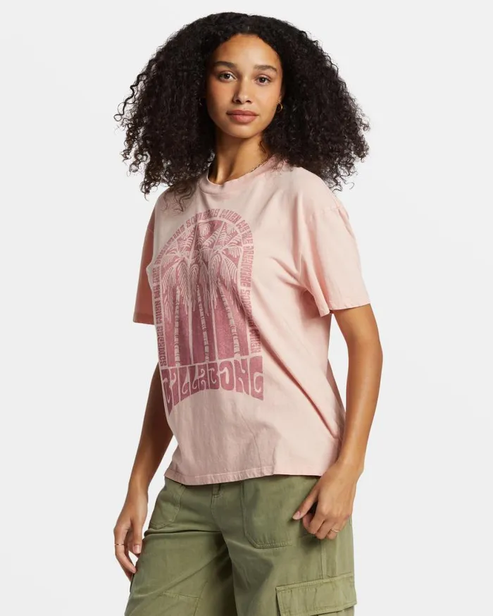 Womens Someday Dreams TShirt Dusty Peach Billabong Tops Womens Someday Dreams TShirt Dusty Peach Billabong Tops