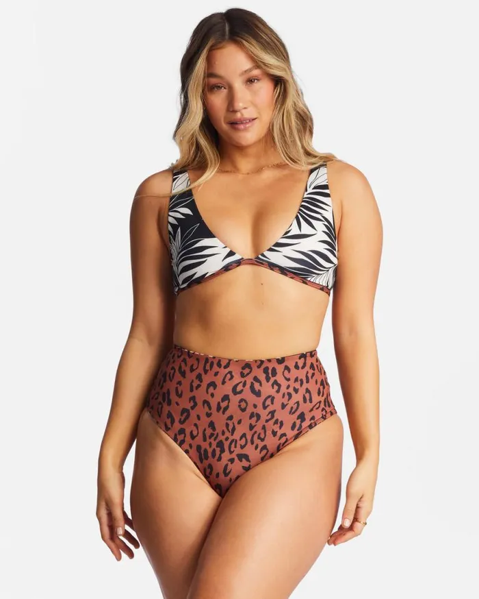 Womens Spotted In Paradise Hi Retro Reversible High Leg Bikini Bottoms Multi Billabong Bikini Bottoms