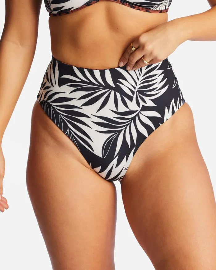 Womens Spotted In Paradise Hi Retro Reversible High Leg Bikini Bottoms Multi Billabong Bikini Bottoms