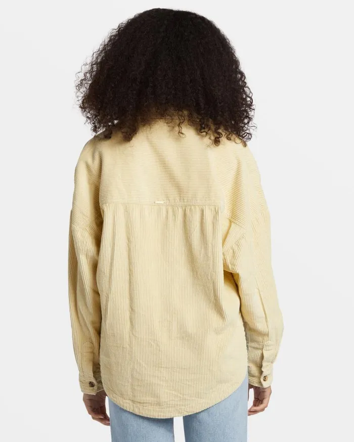 Womens Stoked On You Oversized Long Sleeve Shirt Mellow Daze Billabong Tops