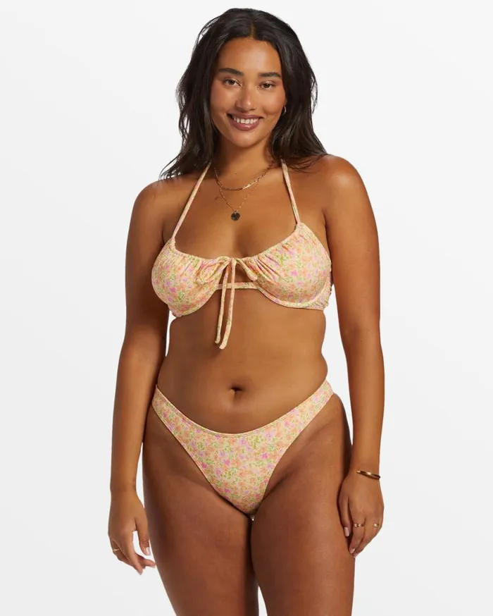 Womens Summer Breeze Kayden Underwire Bikini Top Peach Whip Billabong Bikini Tops