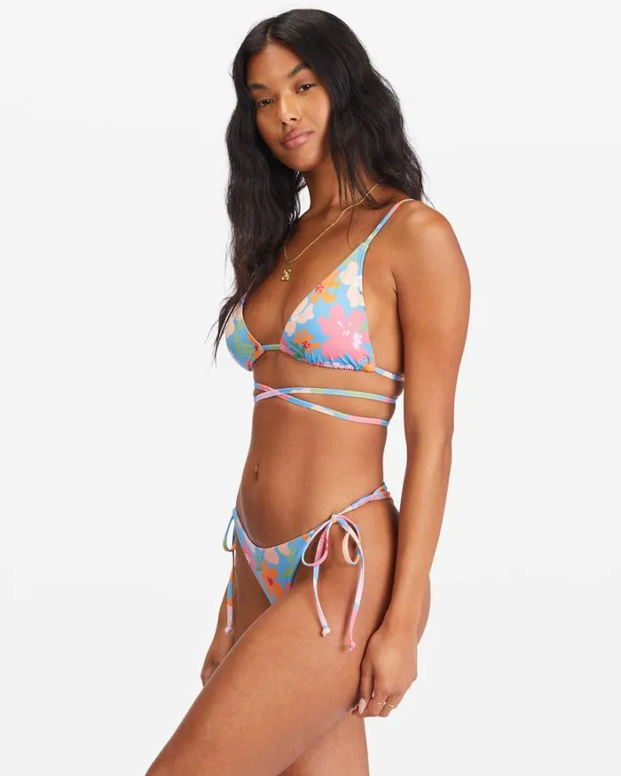 Womens Summer Field Slide Tall Triangle Bikini Top Bliss Blue Billabong Bikini Tops Womens Summer Field Slide Tall Triangle Bikini Top Bliss Blue Billabong Bikini Tops