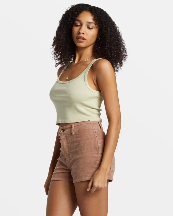 Womens Sun Goddess Tank Knit Light Avocado Billabong Tops Womens Sun Goddess Tank Knit Light Avocado Billabong Tops