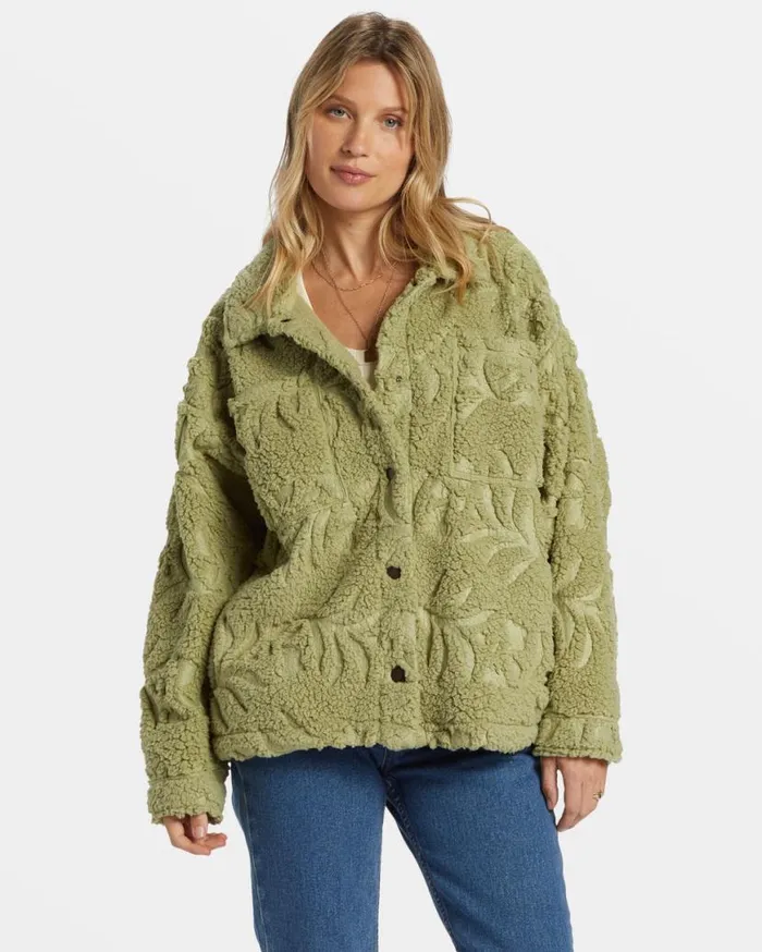 Womens Sundown Sherpa Jacket Avocado Billabong Jackets Womens Sundown Sherpa Jacket Avocado Billabong Jackets