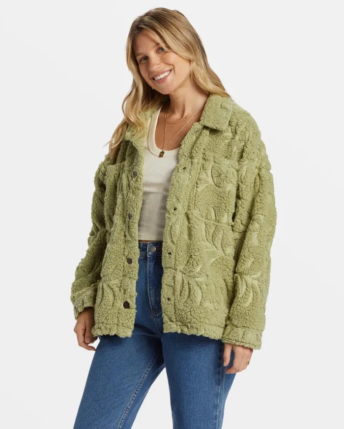 Womens Sundown Sherpa Jacket Avocado Billabong Jackets Womens Sundown Sherpa Jacket Avocado Billabong Jackets