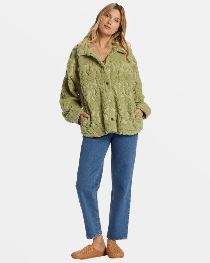 Womens Sundown Sherpa Jacket Avocado Billabong Jackets Womens Sundown Sherpa Jacket Avocado Billabong Jackets