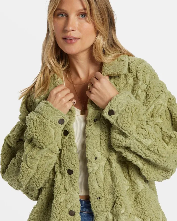 Womens Sundown Sherpa Jacket Avocado Billabong Jackets Womens Sundown Sherpa Jacket Avocado Billabong Jackets