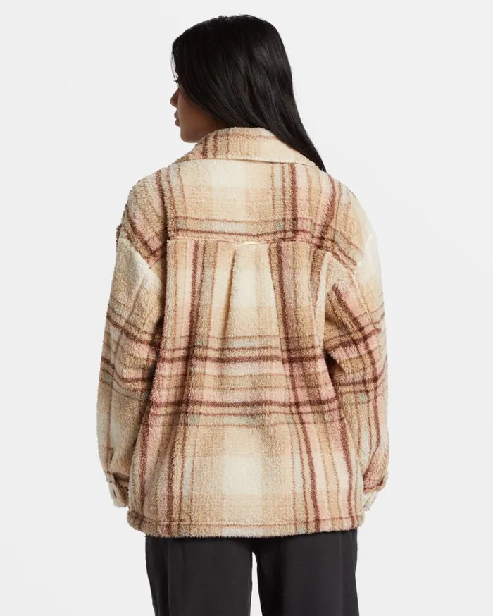 Womens Sundown Sherpa Jacket Dusty Peach Billabong Jackets Womens Sundown Sherpa Jacket Dusty Peach Billabong Jackets