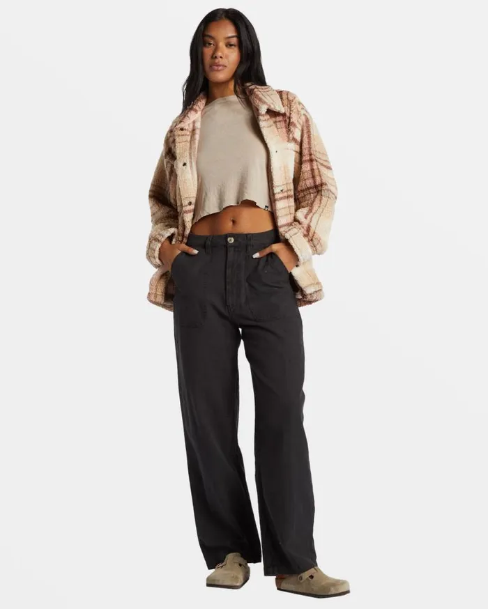 Womens Sundown Sherpa Jacket Dusty Peach Billabong Jackets Womens Sundown Sherpa Jacket Dusty Peach Billabong Jackets