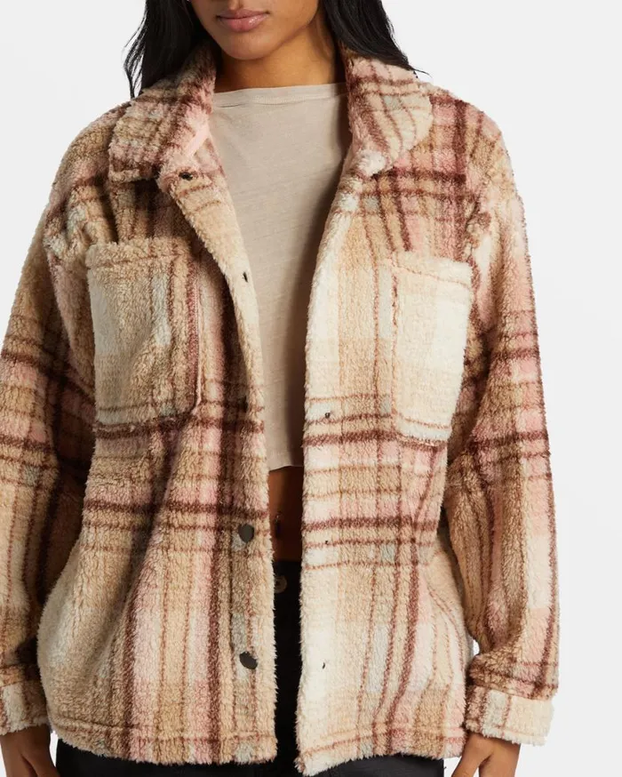 Womens Sundown Sherpa Jacket Dusty Peach Billabong Jackets Womens Sundown Sherpa Jacket Dusty Peach Billabong Jackets