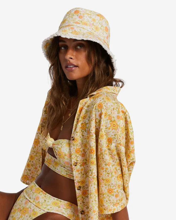 Womens Suns Out Bucket Hat Honeybee Billabong Hats and Beanies