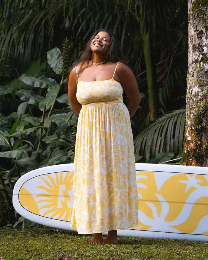 Womens Sunspell Midi Dress Gold Billabong Dresses