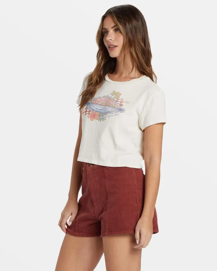 Womens Surfing Solo TShirt White Cap Billabong Graphic Tees and Tanks Womens Surfing Solo TShirt White Cap Billabong Graphic Tees and Tanks