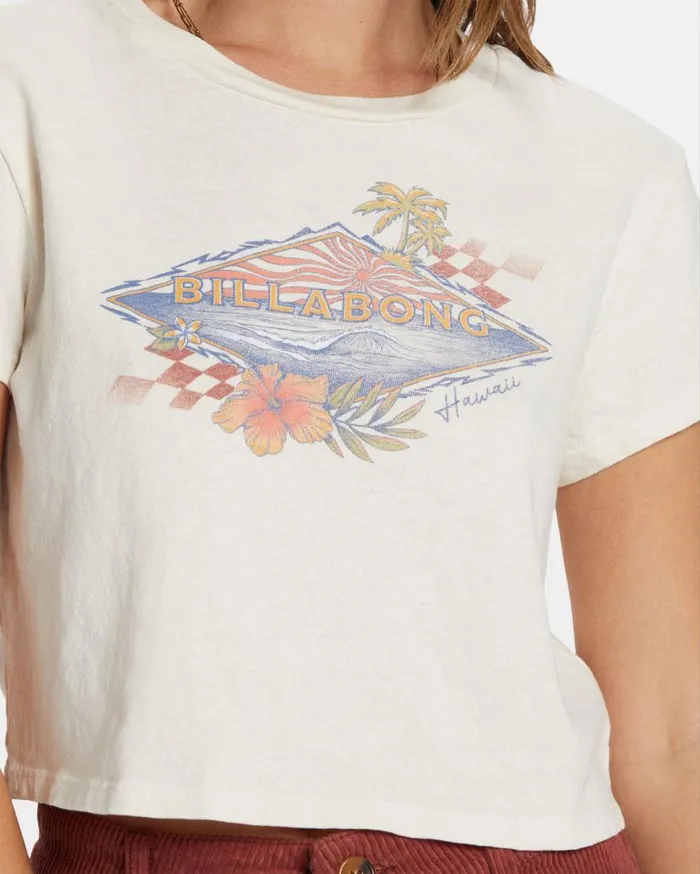 Womens Surfing Solo TShirt White Cap Billabong Graphic Tees and Tanks Womens Surfing Solo TShirt White Cap Billabong Graphic Tees and Tanks