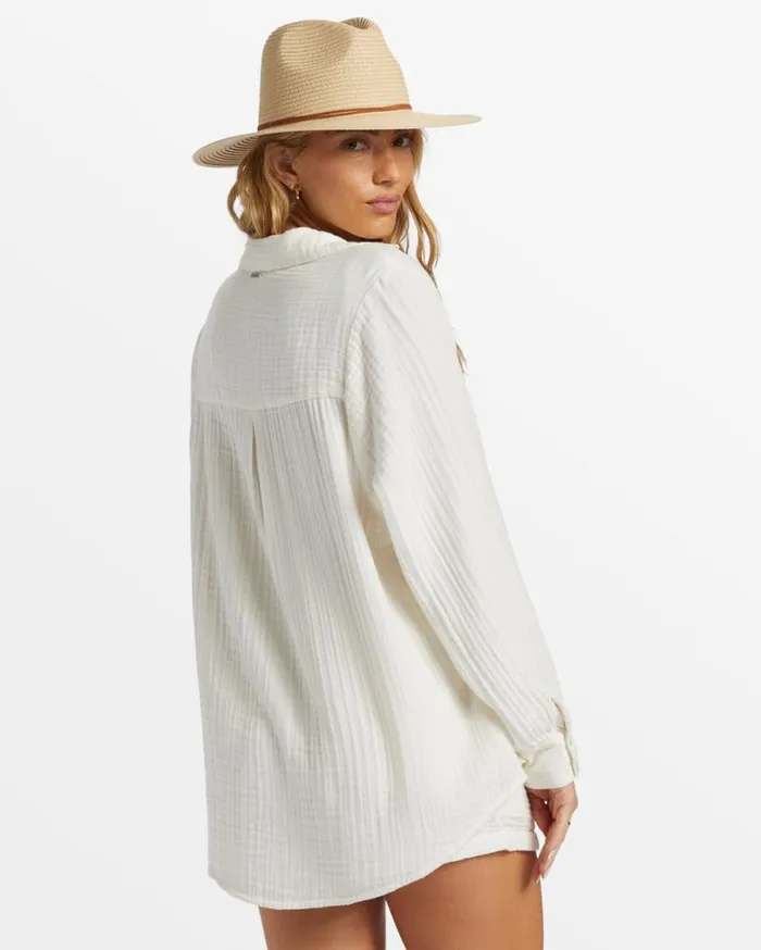 Womens Swell Shirt Woven Shirt Salt Crystal Billabong Tops