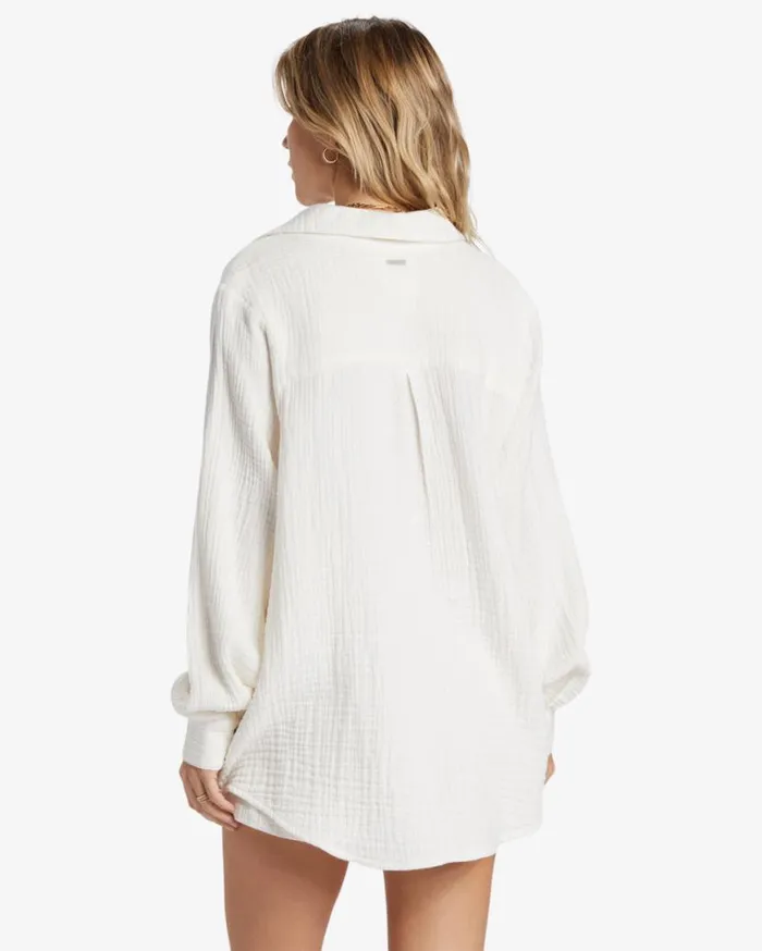 Womens Swell Shirt Woven Shirt Salt Crystal Billabong Tops