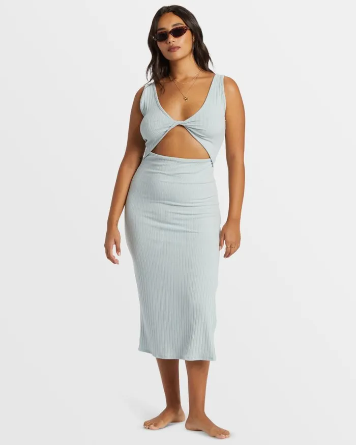 Womens Take A Look Rib Knit Dress Dusk Blue Billabong Dresses Womens Take A Look Rib Knit Dress Dusk Blue Billabong Dresses